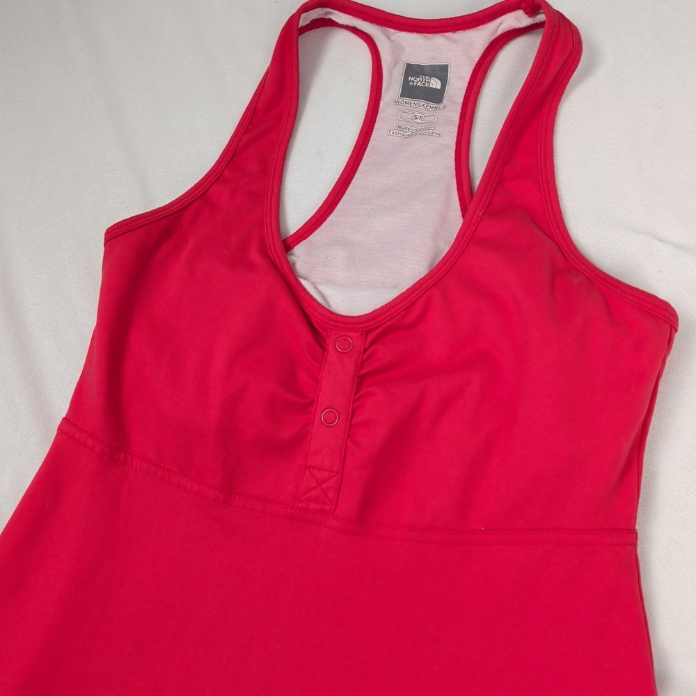 Active Red Racerback Dress Built-In Bra Zipper Pocket Size Small - Picture 1 of 9